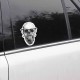 Grand Autocollant voiture Sticker Tête de Mort Crâne Moustache Lunettes Hipster 11.4 cm x 15.6 cm