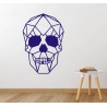 Autocollant Mural Vinyl Sticker Tête de Mort Crâne Géométrique violet