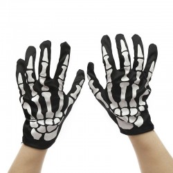Paire de gants main squelette pour homme ou femme idéal halloween