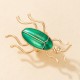 Grande bague en forme de scarabée pierre verte - modèle