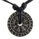 Collier Viking Vintage pendentif boussole Rune - modèle argent