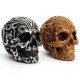 Crâne Grande Tête de mort décoration avec effet Sculpture bois en résine modèle 5