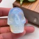 Crâne de guérison Reiki Tête de mort en opale naturelle vue face