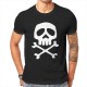 T-shirt de Pirates Jolly rogers à manches courtes et col rond noir