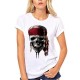 T-shirt de Pirate Jolly rogers à manches courtes et col rond femme blanc