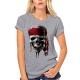 T-shirt de Pirate Jolly rogers à manches courtes et col rond femme gris