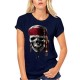 T-shirt de Pirate Jolly rogers à manches courtes et col rond femme navy