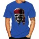 T-shirt de Pirate Jolly rogers à manches courtes et col rond homme bleu