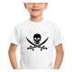 T-shirt de Pirates enfant à manches courtes et col rond pour garcon modele 1
