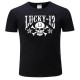 Tshirt tête de mort Motard imprimé Lucky 13 - couleur noir