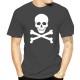 Tshirt tête de mort imprimé Pirate - couleur bleuTshirt tête de mort imprimé Pirate - couleur gris clair
