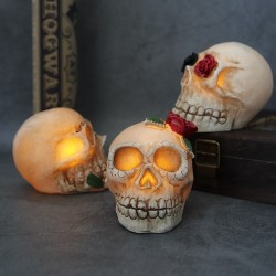 Lampe tête de mort tête squelette crâne LED - 3 modèles au choix