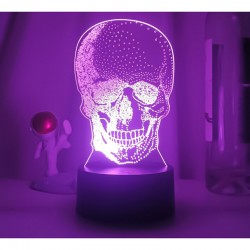 Lampe tête de mort - Lampe LED USB 3D - modèle 1