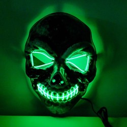 Lampe tête de mort masque faciaux de fantôme halloween à lumière LED - modèle 1