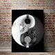 Poster affice tête de mort abstraite en noir et blanc