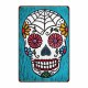 Plaque métal tête de mort avec crâne Mexicain Jour des morts - modèle 4