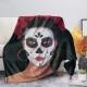 Plaid tête de mort Santa Muerte colorés et design - modèle 7