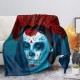 Plaid tête de mort Santa Muerte colorés et design - modèle 10