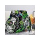 Plaid tête de mort Santa Muerte colorés et design - modèle 19