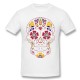 Mangnifique T-Shirt Tête de mort Mexicaine Santa Muerte blanc
