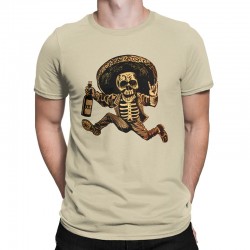 Mangnifique T-Shirt Tête de mort Cowboy Mexicain Santa Muerte beige crème