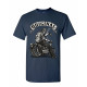 T-shirt Tête de mort Biker - Les VRAIS Motards - ORIGINAL Biker couleur bleu marine