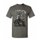 T-shirt Tête de mort Biker - Les VRAIS Motards - ORIGINAL Biker couleur gris