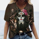 T-shirt Tête de mort Santa Murte pour femmes - Nombreux modèles disponibles modèle 9