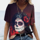 T-shirt Tête de mort Santa Murte pour femmes - Nombreux modèles disponibles modèle 11