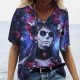 T-shirt Tête de mort Santa Murte pour femmes - Nombreux modèles disponibles modèle 18