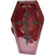 Sac à main Gothique rouge en forme de cercueil