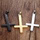 Croix anti christ en acier inoxydable avec collier metal