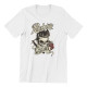 T-shirt Tête de mort Rockabilly never dies - couleur blanc