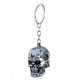 Porte-clés crânes cyber-punks en deux couleurs de métal - modèle 2