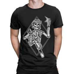 T-shirt Tête de mort FUCK OFF - couleur noir