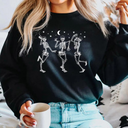 Details Sweatshirt squellettes dansant au clair de lune