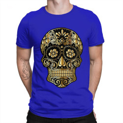 T-shirt tête de mort mexicaines dorée - modèle 1